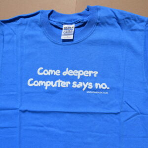 Blue-Computer-says-no Diva tee (M)