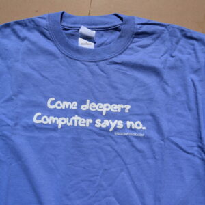 Blue-computer-says-no Dude tee (L)