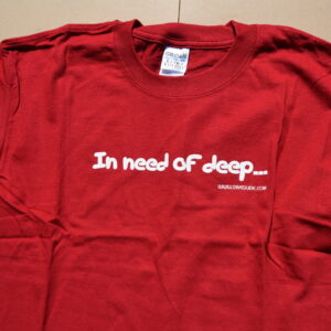 Red-in-need-of-deep Dude tee (L)